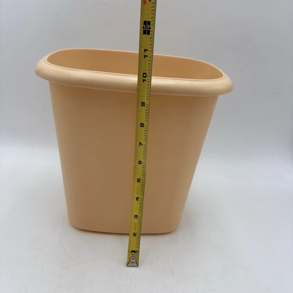 Rubbermaid Vanity Waste Basket Trash Can Almond Bathroom 2953-10